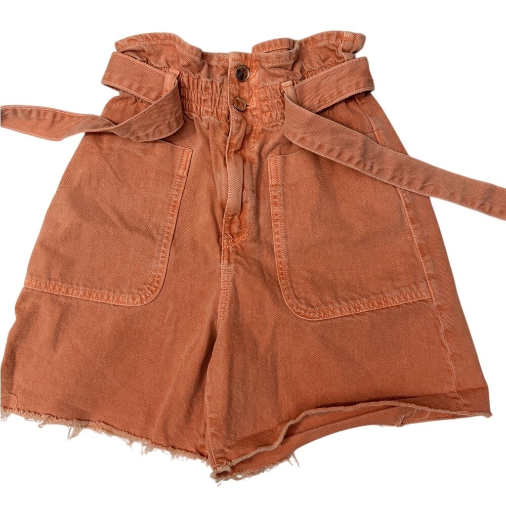 Zara High Waist Coral Shorts Size‎ 0